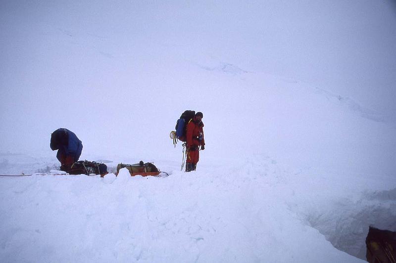 091 Mt McKinley May 1987 Descending in Storm.jpg